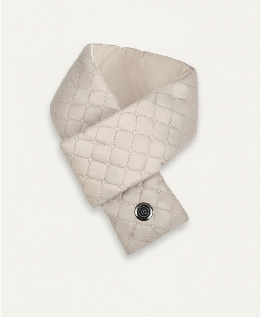Heated Scarf for Women, Quilted Neck Warmer, USB Powered, 3 Heat Levels, Far-Infrared for Camping & Commuting