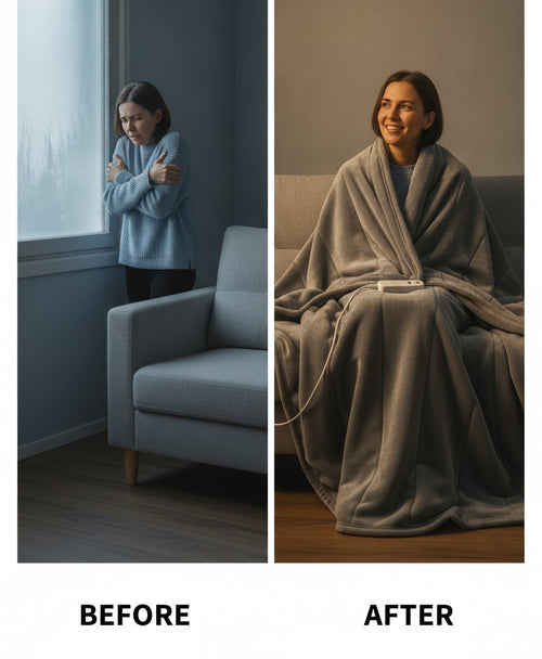 Electric Heated Blanket Throw, 6 Heat Levels, Timer, Machine Washable Grey Flannel for Couch & Bed, 59 x 71 in