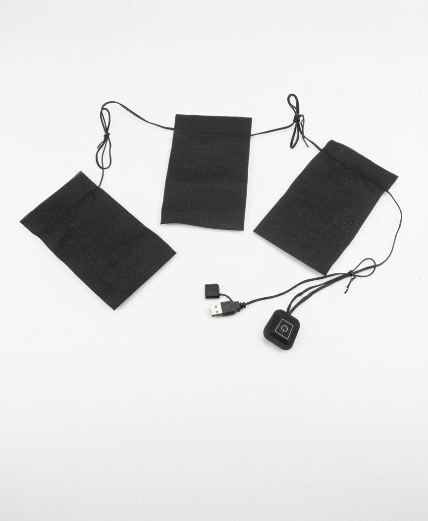 USB Heating Pads for Jackets & Vests, 3 Pad Kit, 3 Heat Levels, Power Bank Powered, for Hiking & Camping