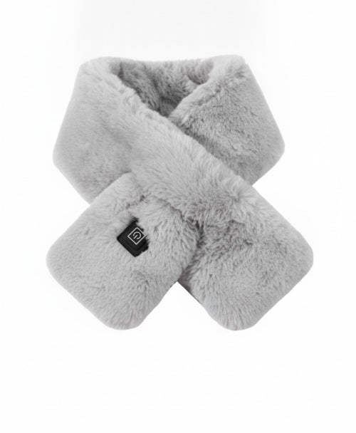 Heated Neck Wrap Scarf for Women & Men, Plush Faux-Fur, USB Powered, 3 Heat Levels, for Commuting & Outdoors