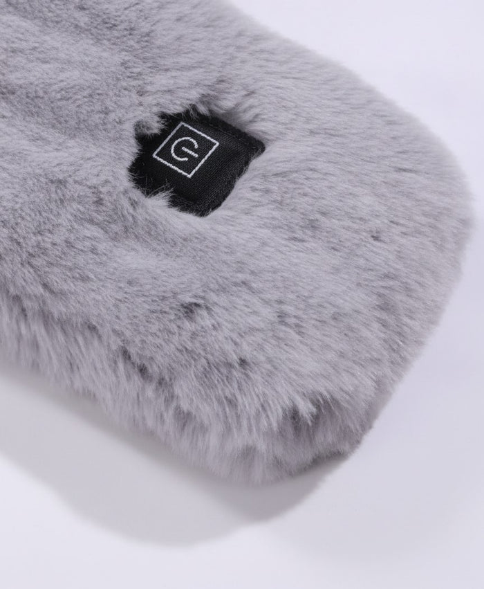 Heated Neck Wrap Scarf for Women & Men, Plush Faux-Fur, USB Powered, 3 Heat Levels, for Commuting & Outdoors