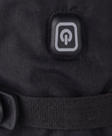 Close-up of the heated glove battery case and cable, with the ON/OFF switch and connector visible