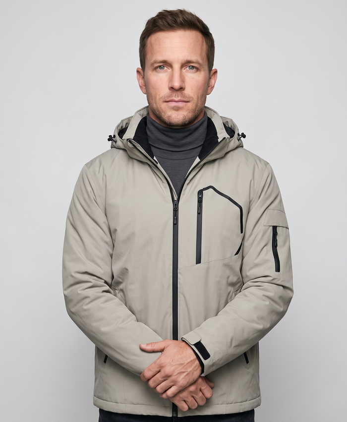 Men's Heated Hooded Ski Jacket