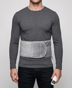 Heated Waist Belt for Men, Plug-In Electric Back Heating Pad, 9 Temperature Levels, 4 Timer Settings, 75W, for Back, Waist & Abdomen, Gray
