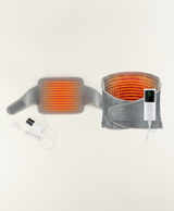 Heated waist belt controller with a digital display, temperature buttons and 0.5h, 1h, 1.5h and 2h timer settings